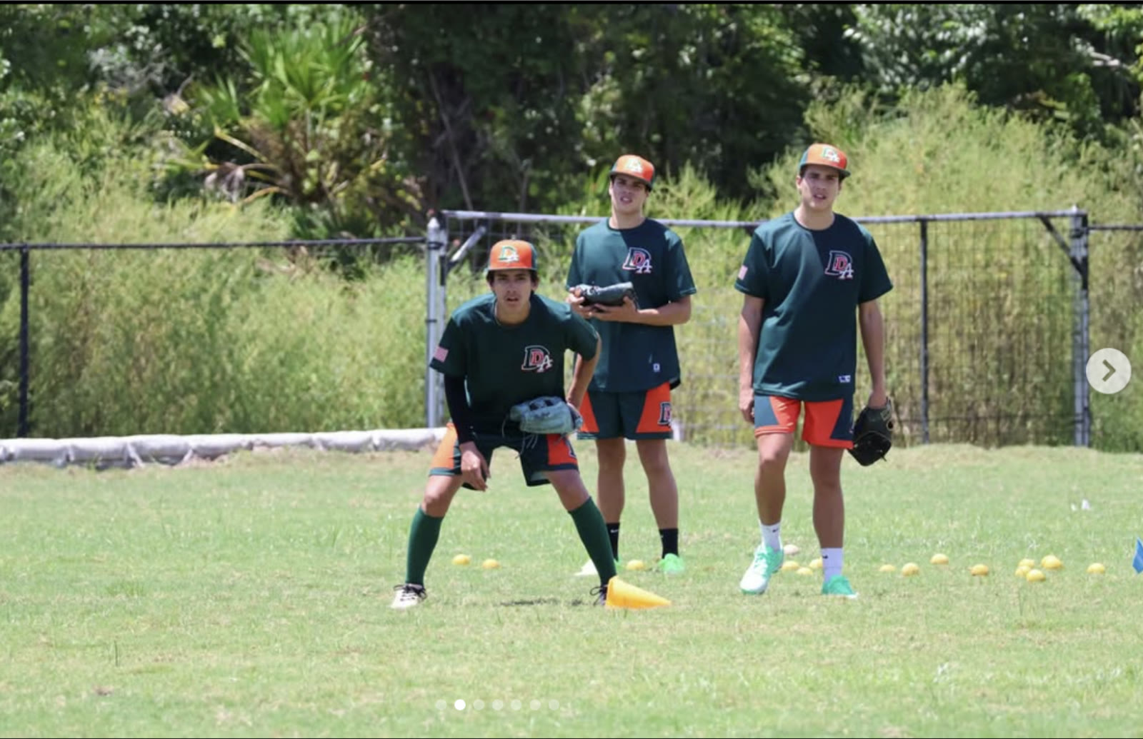 Fielding practice on the DDLA training field